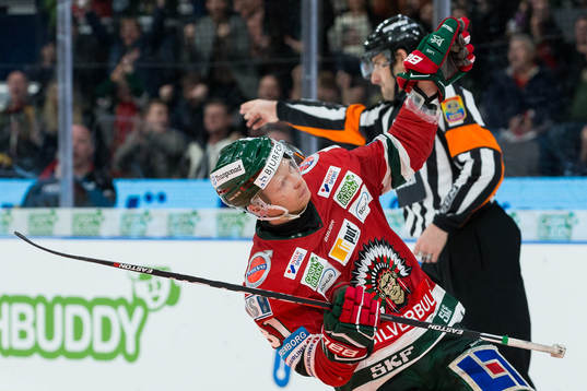 Frölundas Ryan Lasch jublar