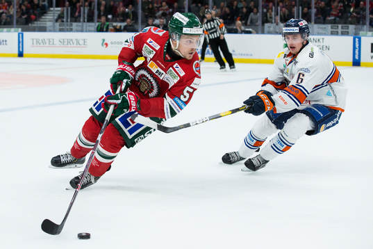 Frölundas Mats Rosseli Olsen och Växjös Linus Högberg