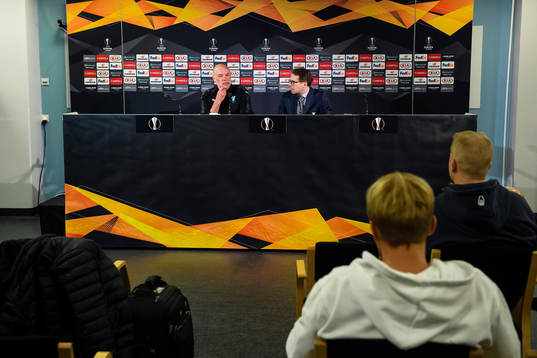 Uwe Rösler, head coach of Malmö FF and Peter Åhlander