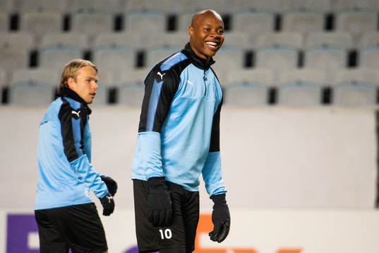 Oscar Lewicki and Carlos Strandberg of Malmö FF
