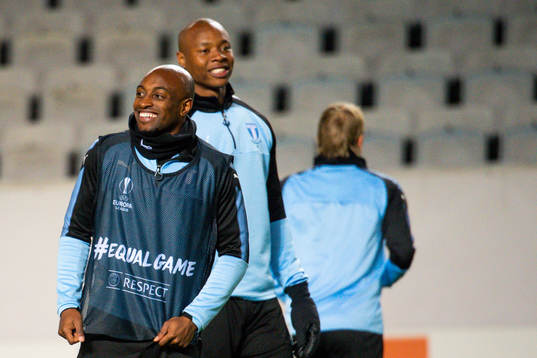 Fouad Bachirou and Carlos Strandberg of Malmö FF