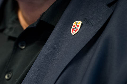 A pin of the Norwegian Football Association (NFF)