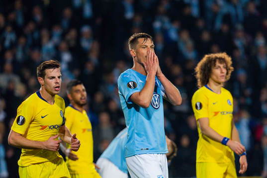Markus Rosenberg of Malmö FF looks dejected