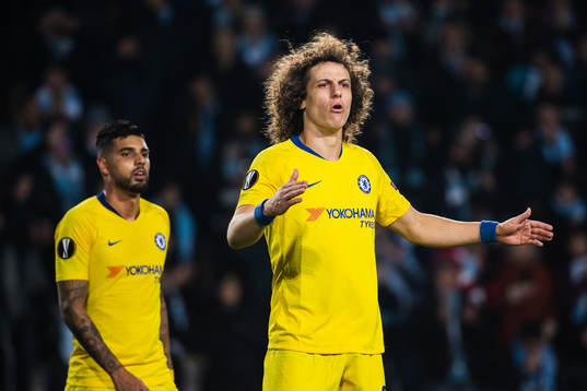 David Luiz of Chelsea reacts
