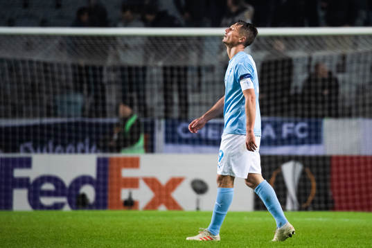 Markus Rosenberg of Malmö FF looks dejected