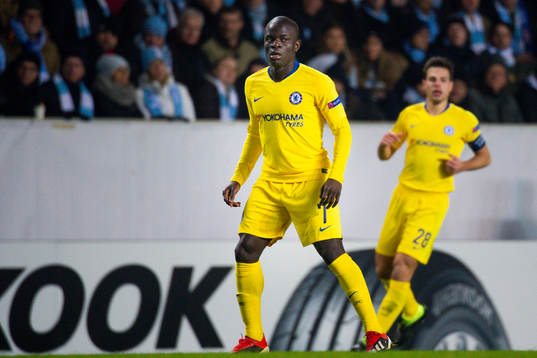 N'Golo Kante och Cesar Azpilicueta of Chelsea
