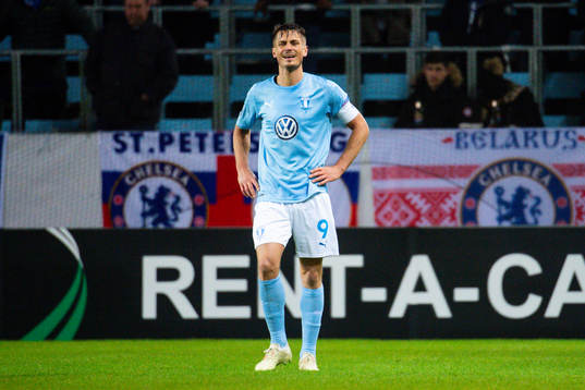 Markus Rosenberg of Malmö FF looks dejected