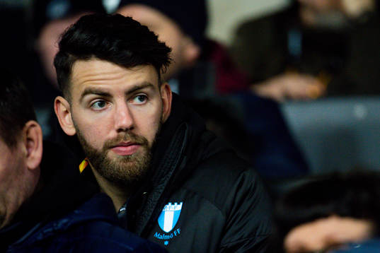 Erdal Rakip of Malmö FF in the stands