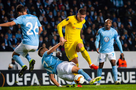 Ross Barkley of Chelsea and Rasmus Bengtsson of Malmö FF