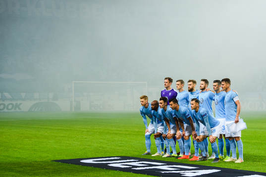 Players of Malmö FF poses for a team group photo