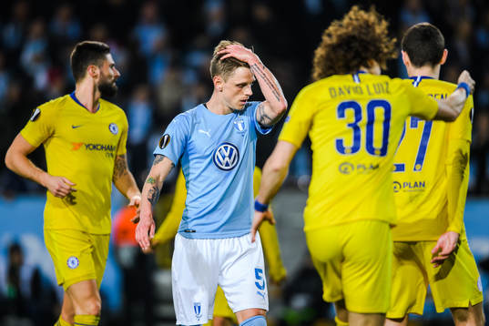 Sören Rieks of Malmö FF looks dejected