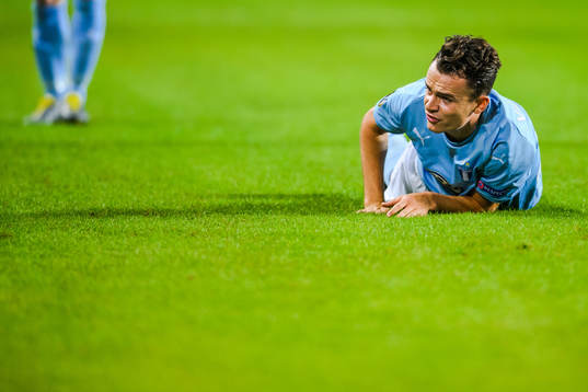 Andreas Vindheim of Malmö FF looks dejected