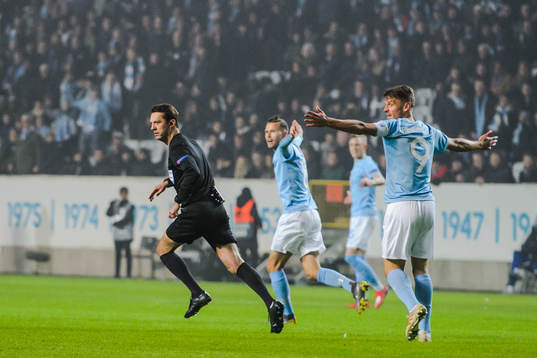Markus Rosenberg of Malmö FF reacts