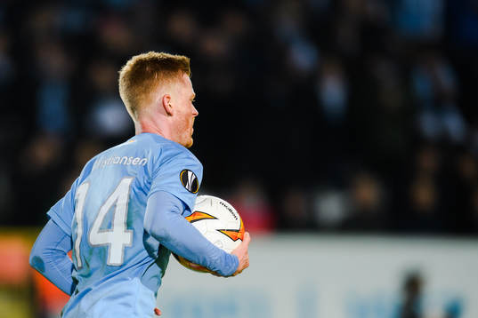 Anders Christiansen of Malmö FF celebrates