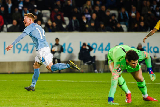 Anders Christiansen of Malmö FF celebrates