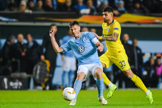 Markus Rosenberg of Malmö FF and Emerson Palmieri of