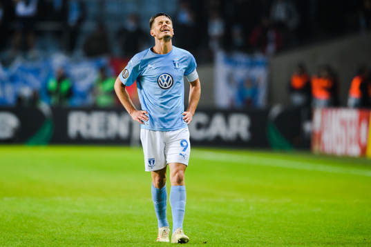 Markus Rosenberg of Malmö FF looks dejected