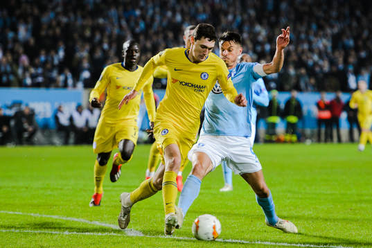 Markus Rosenberg of Malmö FF and Andreas  Christensen of