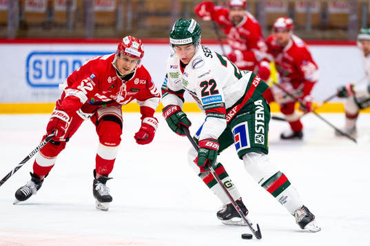 Timrås Johannes Salmonsson och Frölundas Linus Nässén
