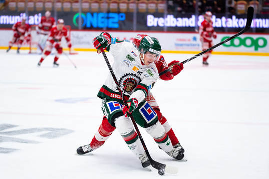 Frölundas Joel Mustonen och Timrås Filip Hållander