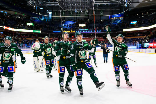 Färjestads Carl Jakobsson, Michael Lindqvist och Oskar