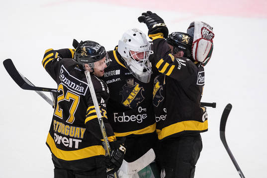 s målvakt Robin Wallin jublar