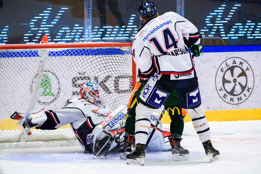 Linköpings målvakt Jonas Gustavsson och Kristoffer