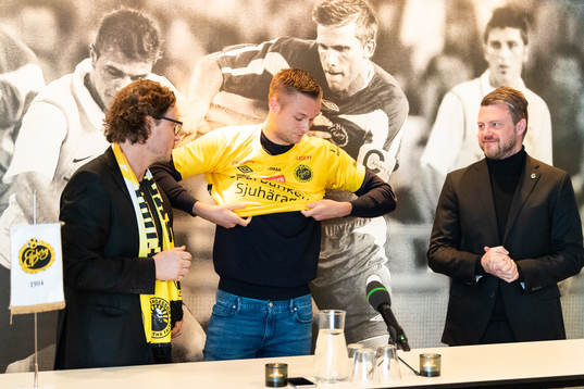 Klubbchef Stefan Andreasson, Stian Rode Gregersen och