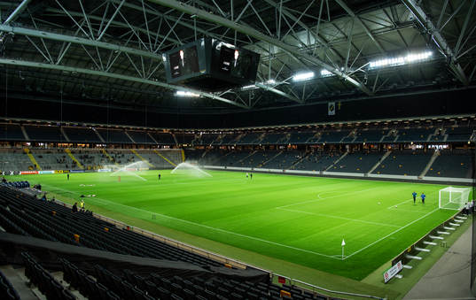 Interiör vy av Friends Arena med