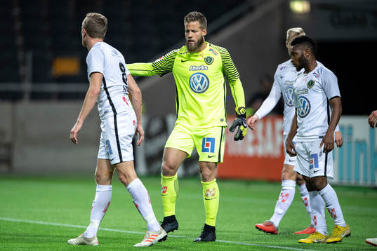 Jönköpings målvakt Frank Pettersson och Joakim Karlsson