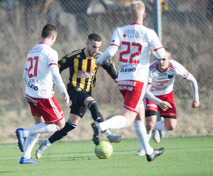 IFK Hässleholms Mohammed Hamdan i träningsmatchen mellan