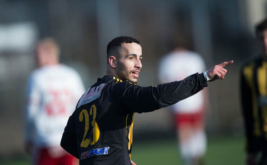 IFK Hässleholms Mohammed Hamdan i träningsmatchen mellan