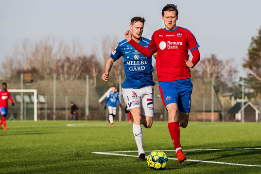 Helsingborgs Andri Bjarnason och Trelleborgs Anton Tideman
