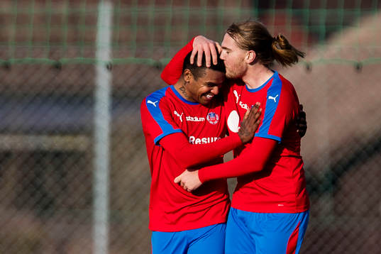 Helsingborgs Wanderson do Carmo och Charlie Weberg