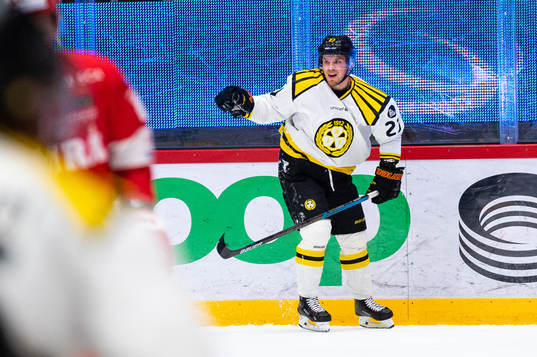 Brynäs Emil Forslund jublar