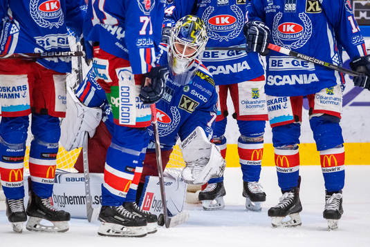 Oskarshamns målvakt Adam Åhman