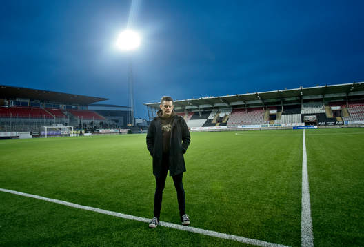 Porträtt på Örebros Marcus Birro på Behrn Arenas