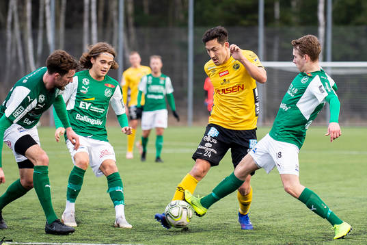 Hässleholms Tim Ströbeck och Elfsborgs Stefan Ishizaki