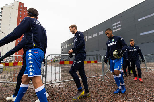 IFK Göteborgs Benjamin Nygren och Junes Barny innan