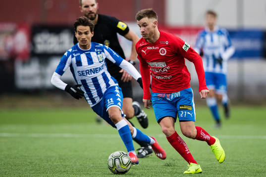 IFK Göteborgs Amin Affane och Nyköpings Oscar Karlsson