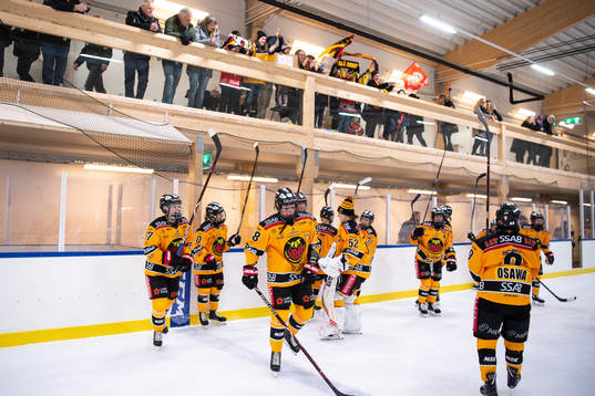 Luleås spelare jublar