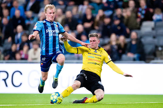 Djurgårdens Adam Bergmark Wiberg och Frejs Albin Hultin