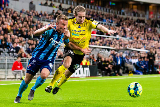 Djurgårdens Nicklas Bärkroth och Frejs Amadeus Sögaard