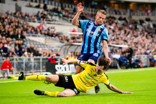 Djurgårdens Nicklas Bärkroth och Frejs Hjalmar Ekdal