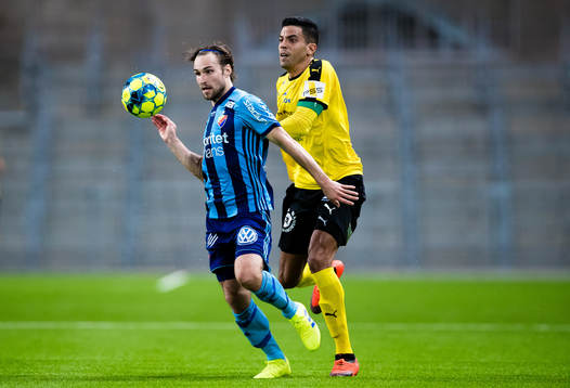 Djurgårdens Kevin Walker och Frejs Pedro Ribeiro