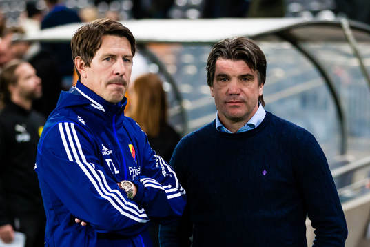 Djurgårdens tränare Thomas Lagerlöf och sportchef Bosse