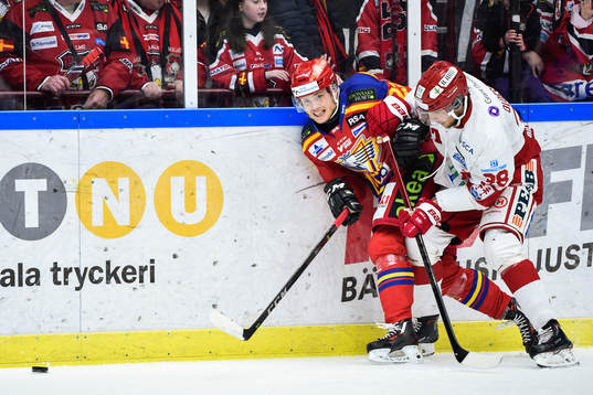 Malmö Redhawks Christoffer Forsberg och Timrås Jacob