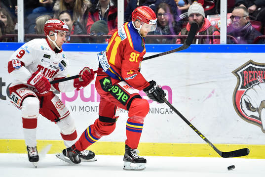 Timrås Rickard Palmberg och Malmö Redhawks Max Görtz