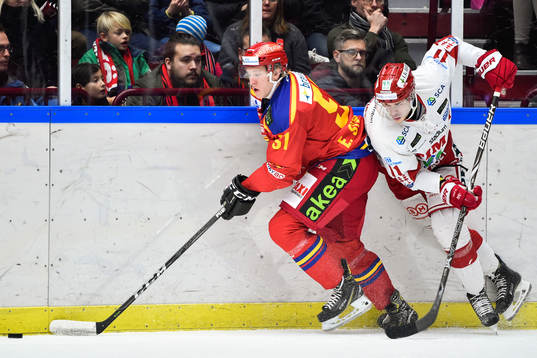 Malmö Redhawks Emil Sylvegård och Timrås Henrik