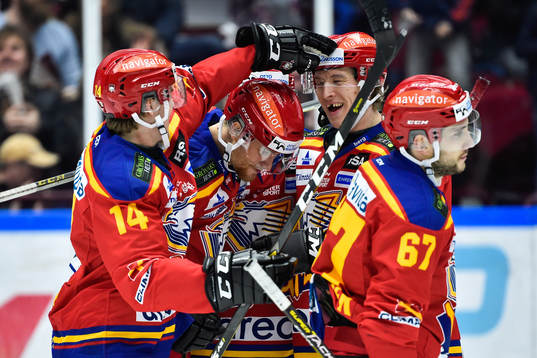 Malmö Redhawks Carl-Johan Lerby, Max Görtz och Emil